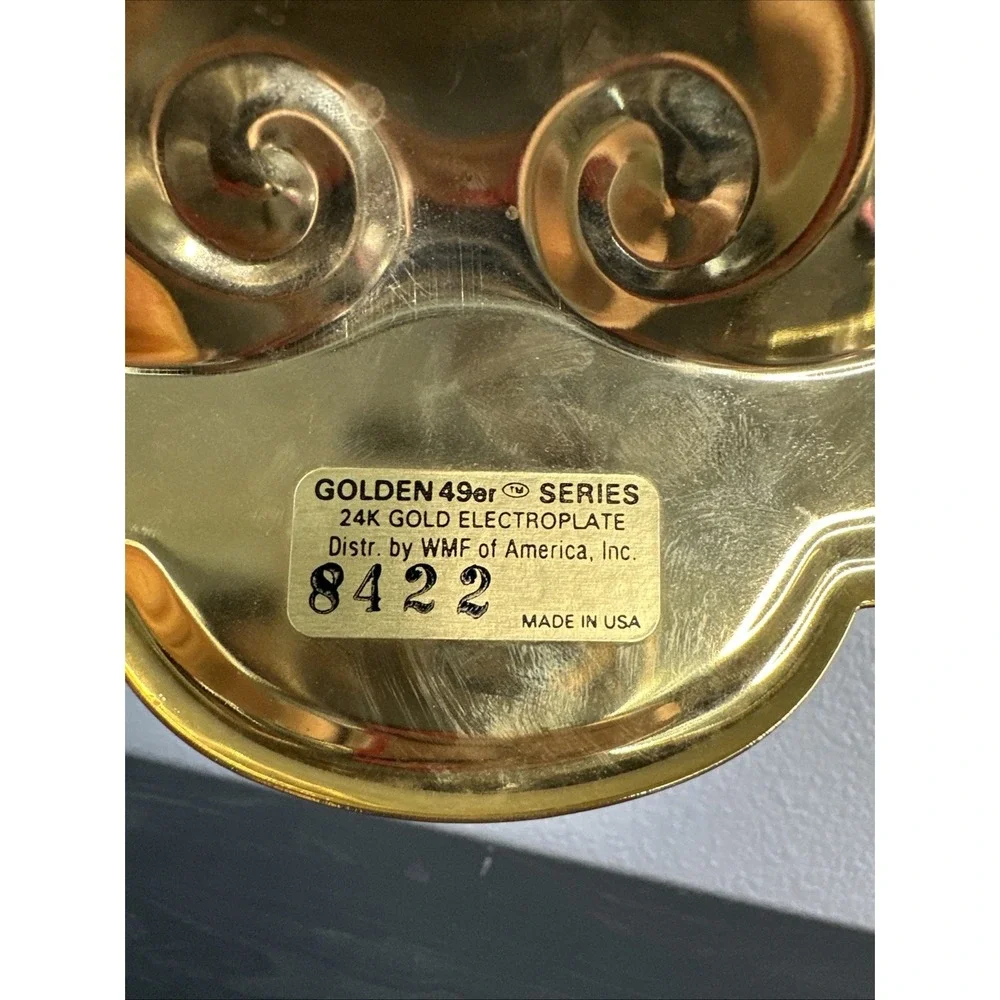 GOLDEN 49er SERIES 24k GOLD ELECTROPLATE BY WMF of AMERICA  8422 Made In USA‎